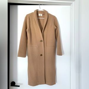 Aritzia wool long coat size xs